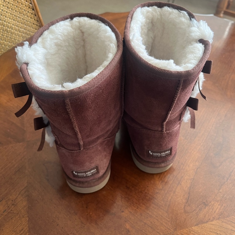 Koolaburra Cream Shearling Lined Boots - Picture 5 of 12